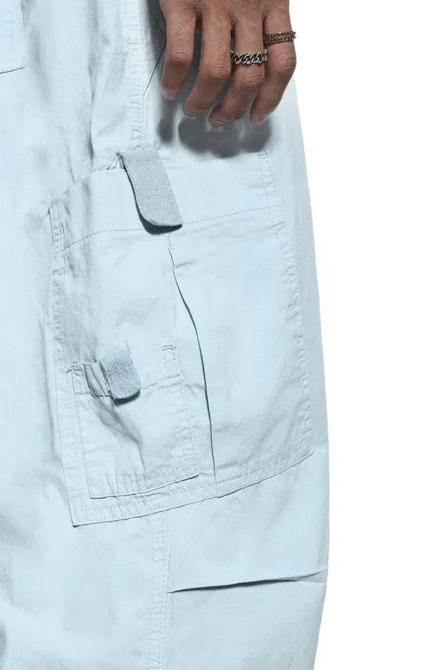 Parachute Pants Men Jaded London Powder Blue Parachute Cargo Pants