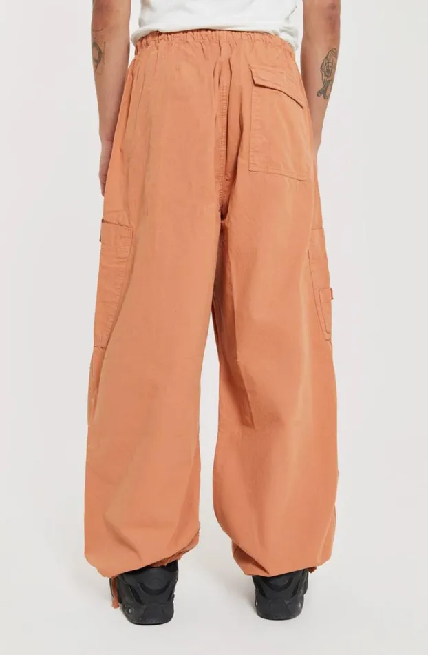 Parachute Pants Men Jaded London Rust Orange Parachute Cargo Pants
