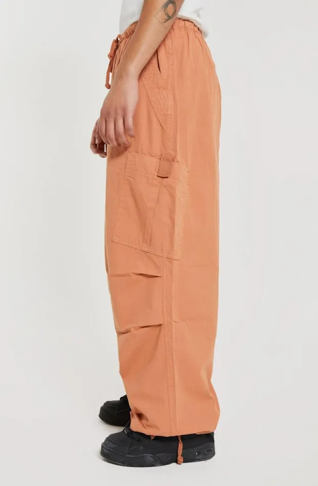 Parachute Pants Men Jaded London Rust Orange Parachute Cargo Pants