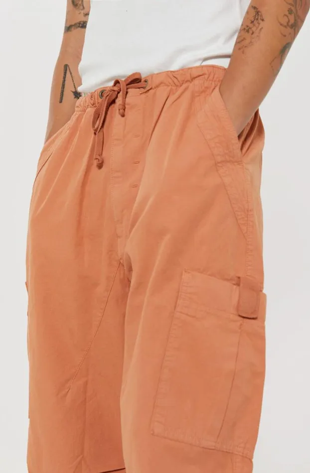 Parachute Pants Men Jaded London Rust Orange Parachute Cargo Pants