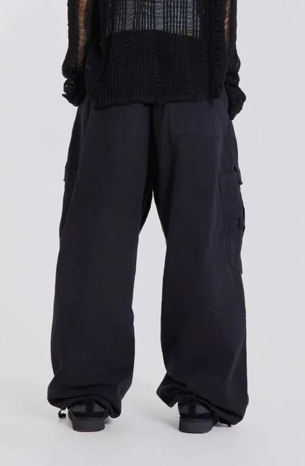 Parachute Pants Women Jaded London Black Parachute Cargo Pants
