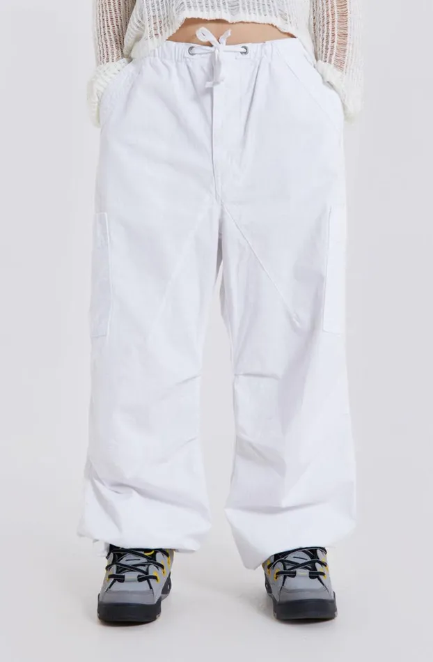 Parachute Pants Women Jaded London White Parachute Cargo Pants