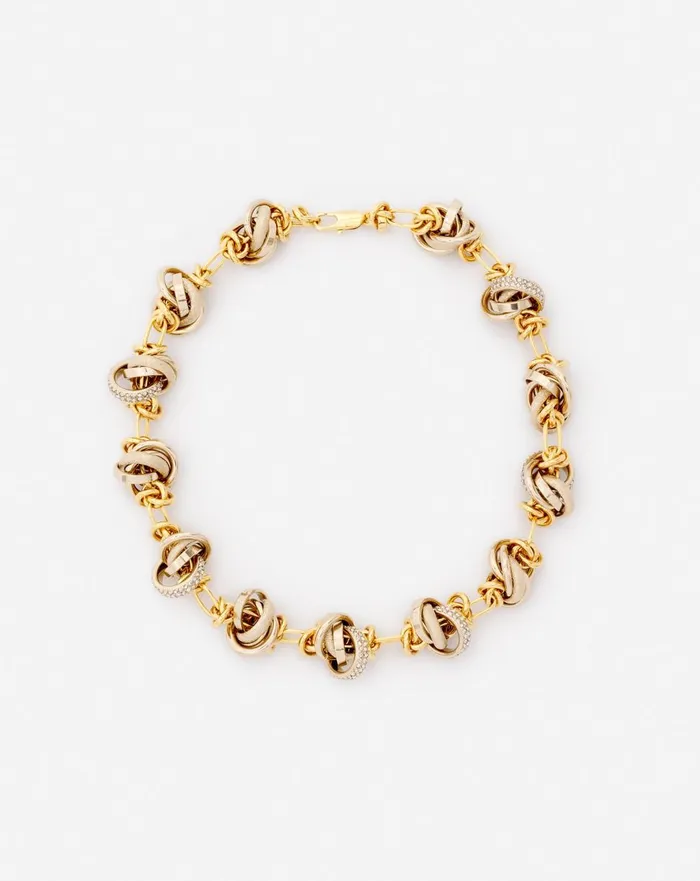Partition By Lanvin Knot Necklace Goldcrystal Women Lanvin Jewelry