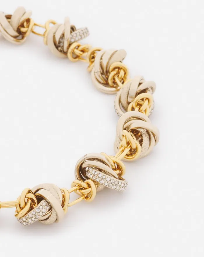 Partition By Lanvin Knot Necklace Goldcrystal Women Lanvin Jewelry