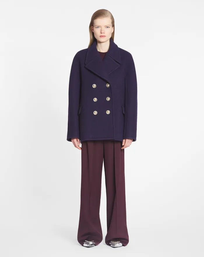 Pea Coat Japanese Ink Women Lanvin Coats and Jackets Pea Coat Japanese Ink Women Lanvin Coats and Jackets