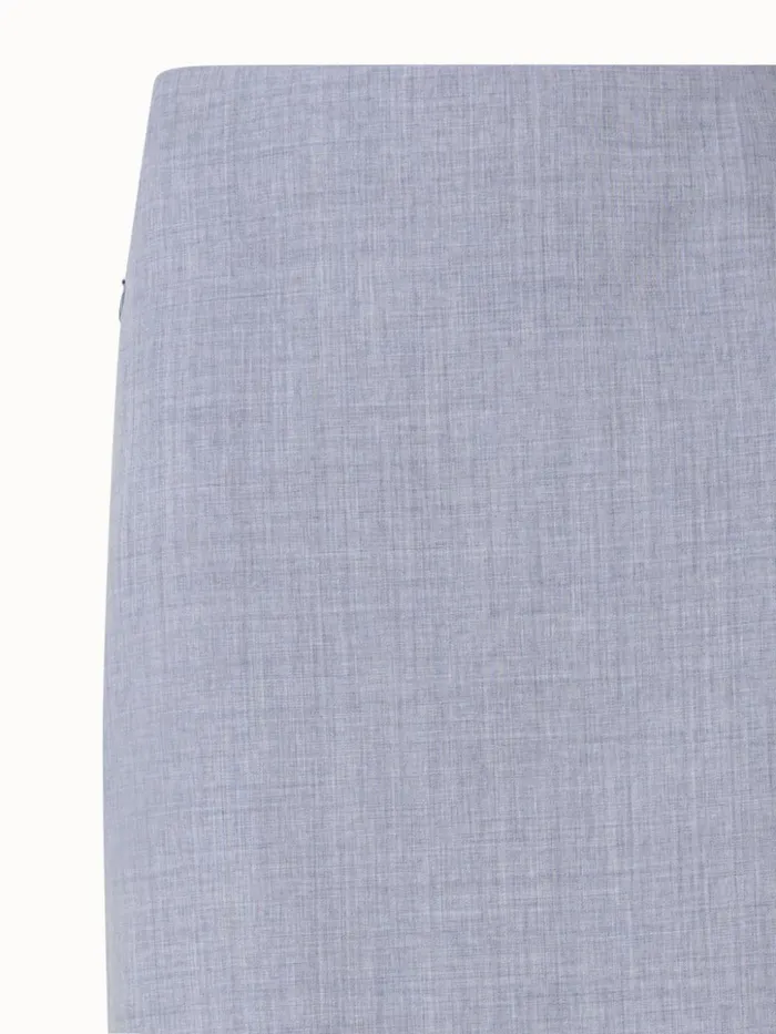 Pencil Skirt In Wool DoubleFace With Zip Pockets Silver Women Akris Skirts