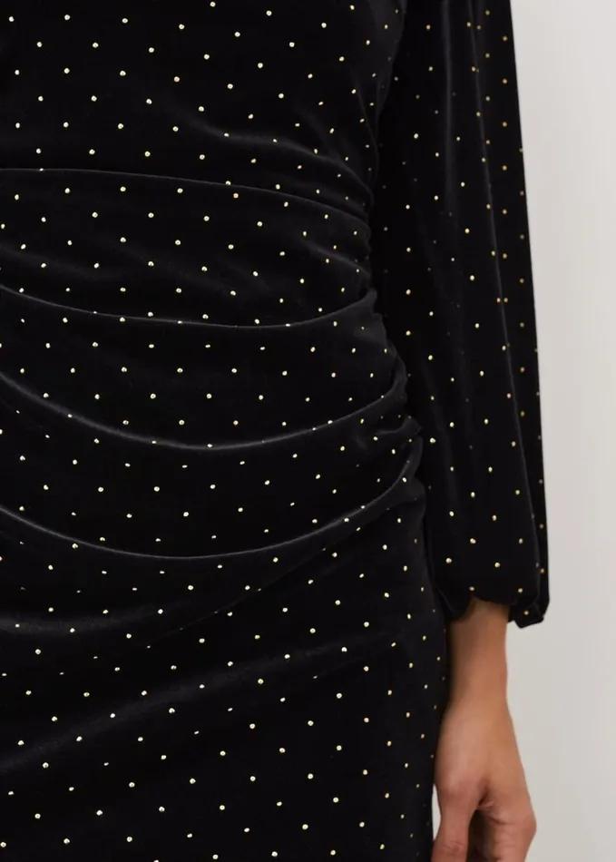 Phase Eight Adele Studded Velvet Mini Dress Black Women Dresses