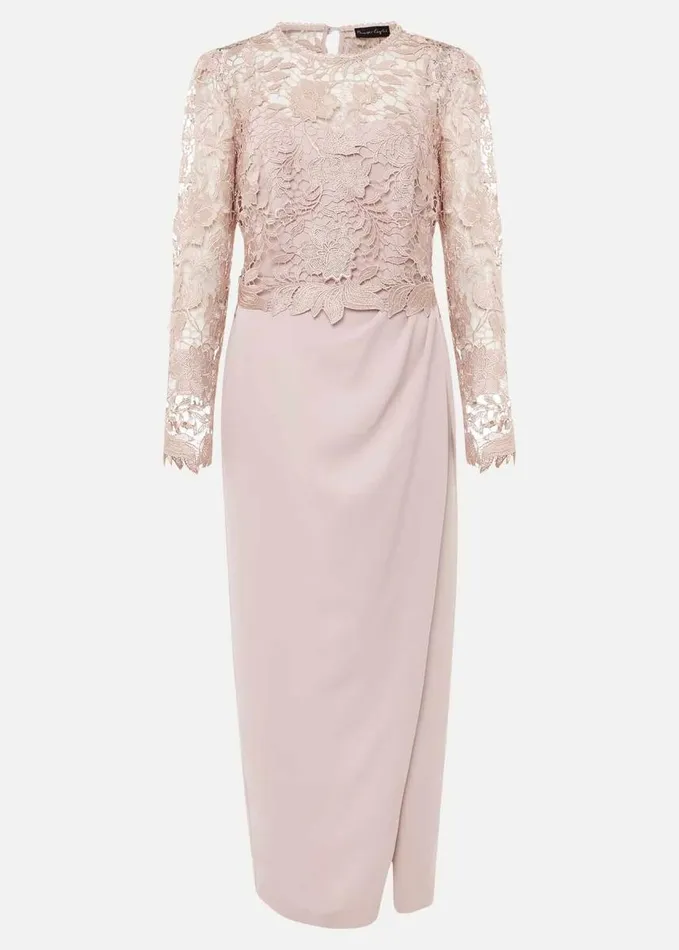 Phase Eight Adeline Double Layer Maxi Dress Antique Rose Women Dresses