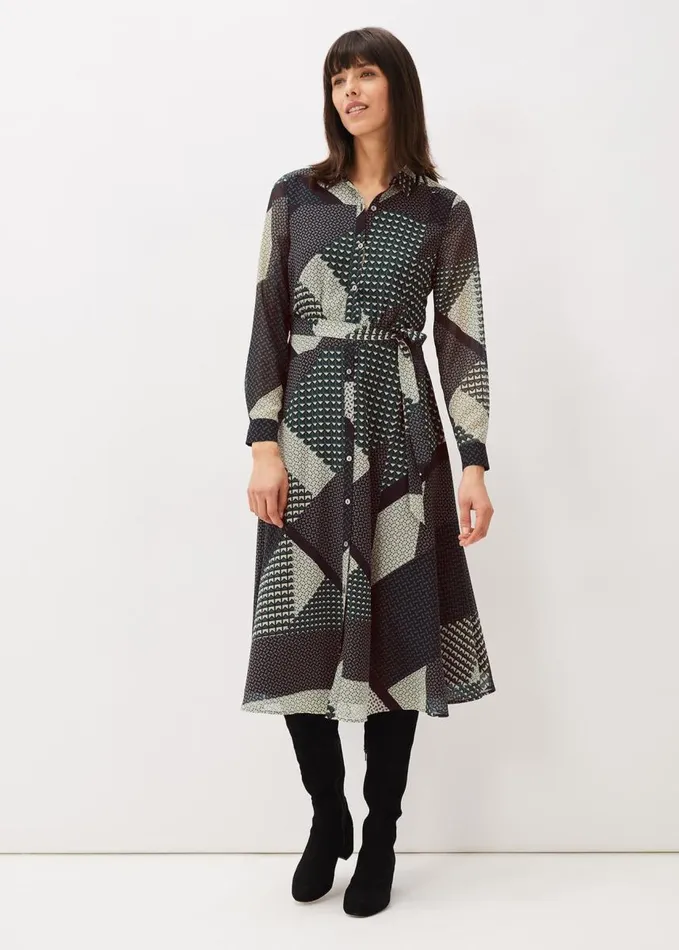 Phase Eight Alaina Print Shirt Dress Navymulti Women Dresses
