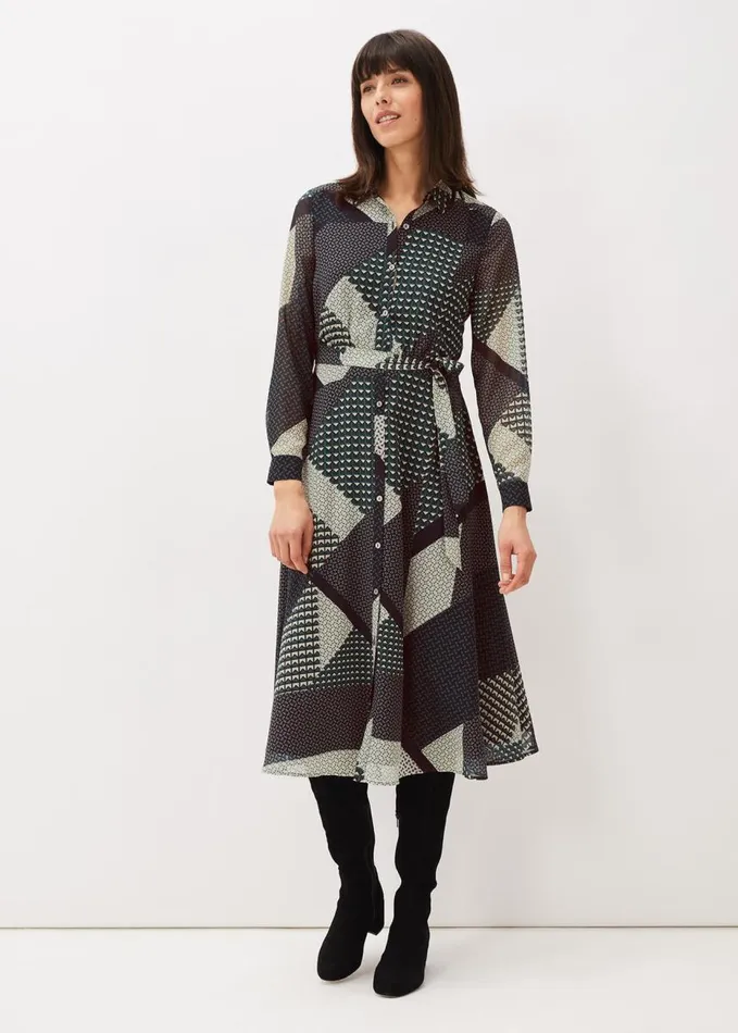 Phase Eight Alaina Print Shirt Dress Navymulti Women Dresses