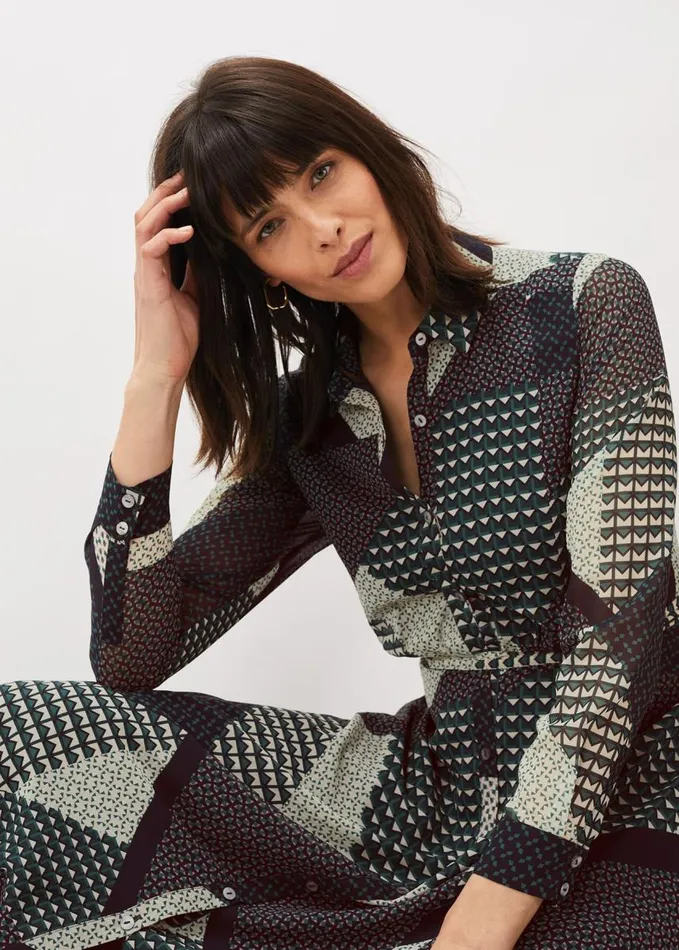 Phase Eight Alaina Print Shirt Dress Navymulti Women Dresses