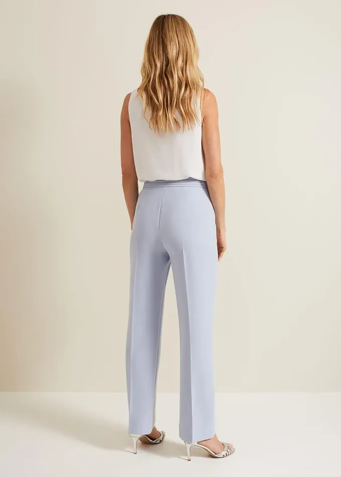 Phase Eight Alexis Pleat Waistband Suit Trouser Blue Women Trousers