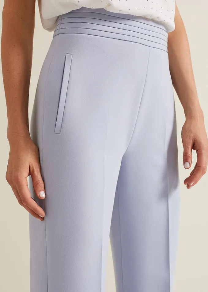 Phase Eight Alexis Pleat Waistband Suit Trouser Blue Women Trousers