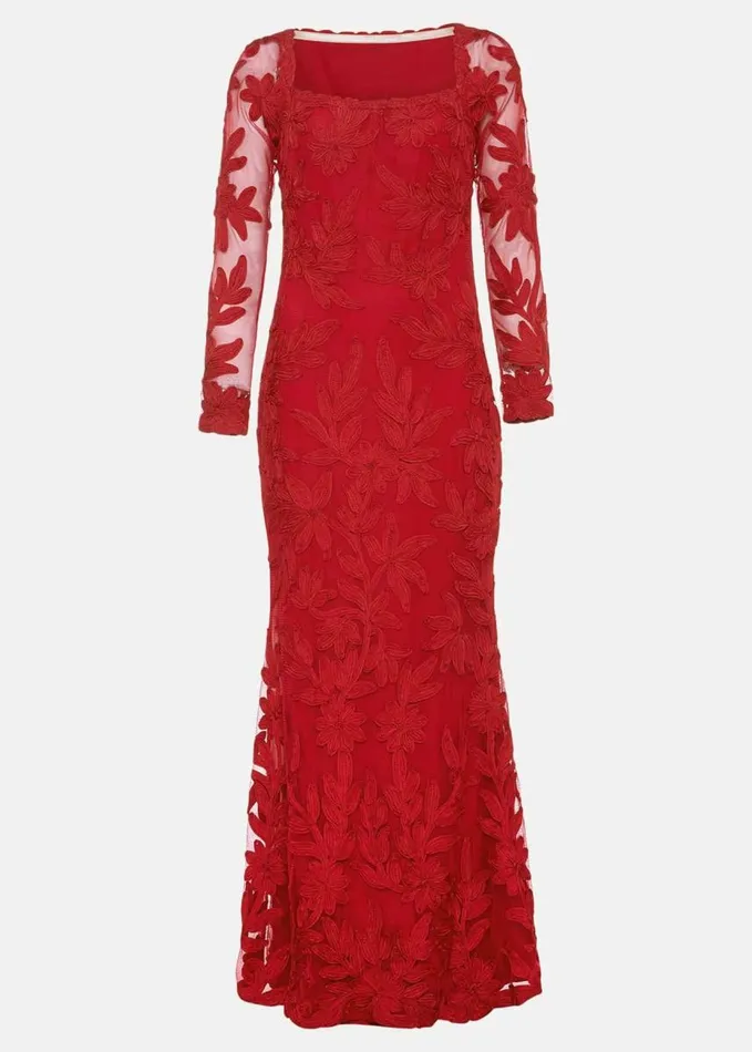 Phase Eight Alicia Tapework Maxi Dress Scarlet Women Dresses