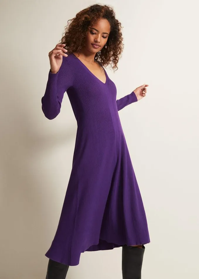 Phase Eight Amberlyn Purple Fit And Flare Midi Dress Purple Women Dresses
