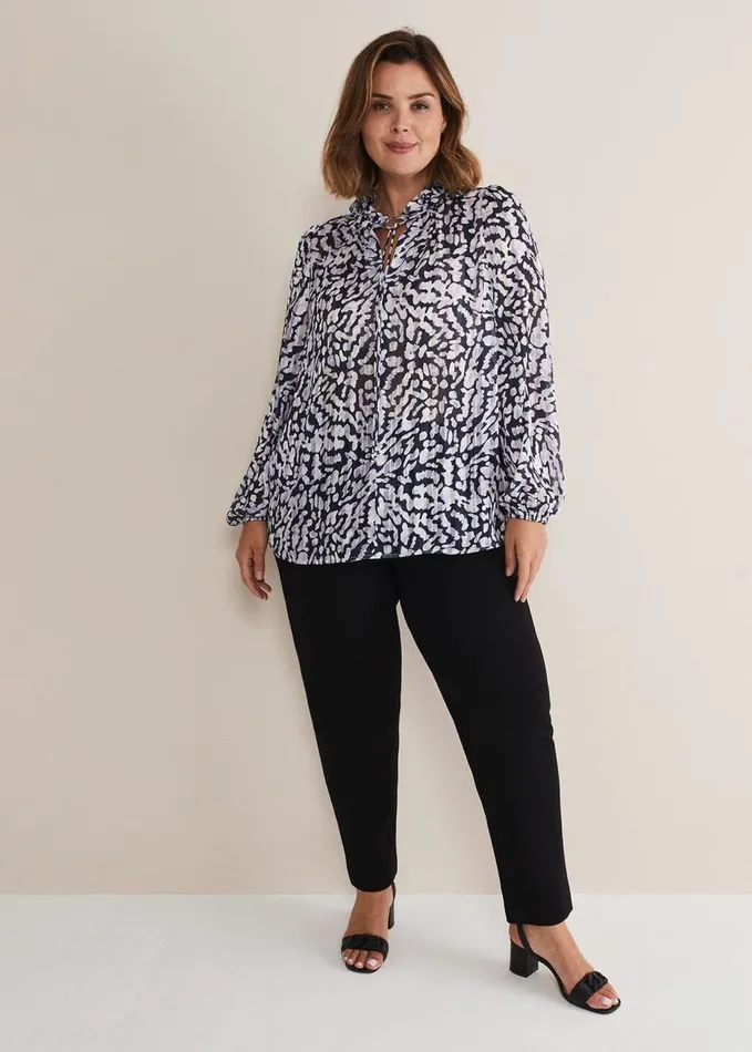 Phase Eight Amryn Abstract Blouse Carbonivory Women Shirts and Blouses