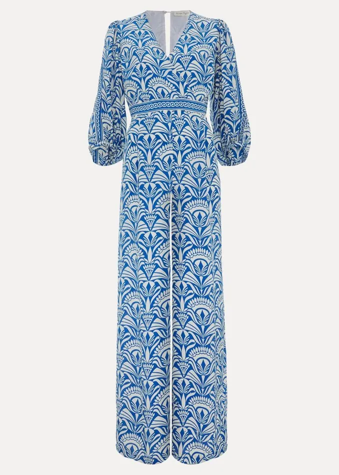 Phase Eight Amy Print V Neck Jumpsuit Multicoloured Women Dresses