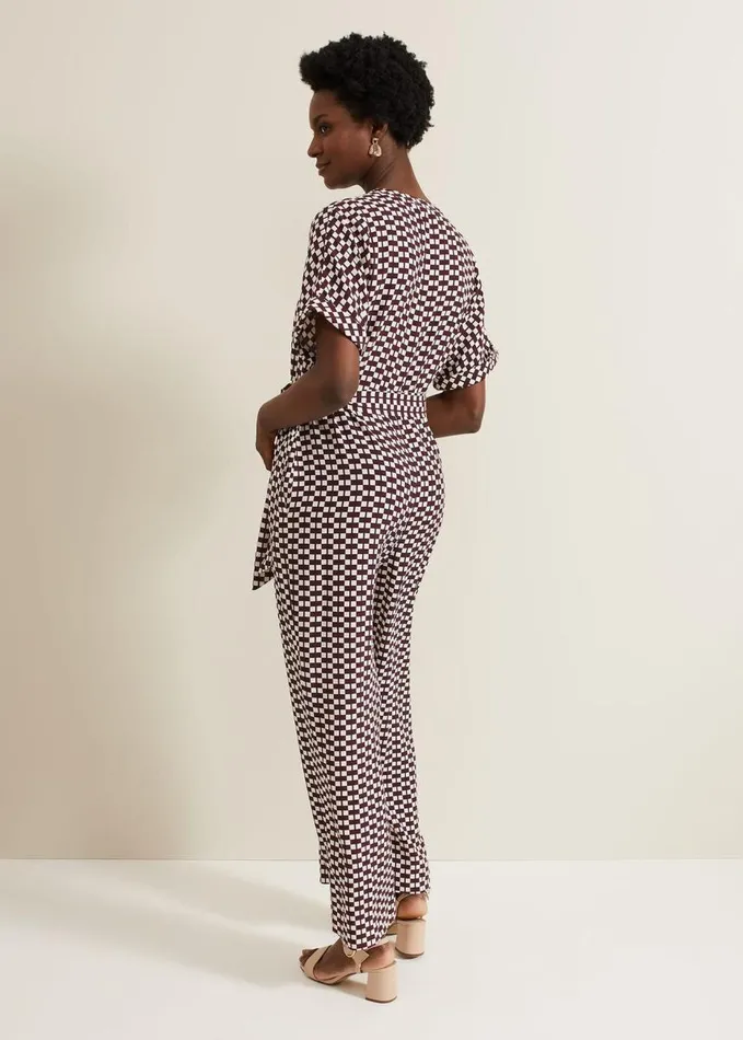 Phase Eight Andra Geo Tie Waist Jumpsuit Multicoloured Women Dresses