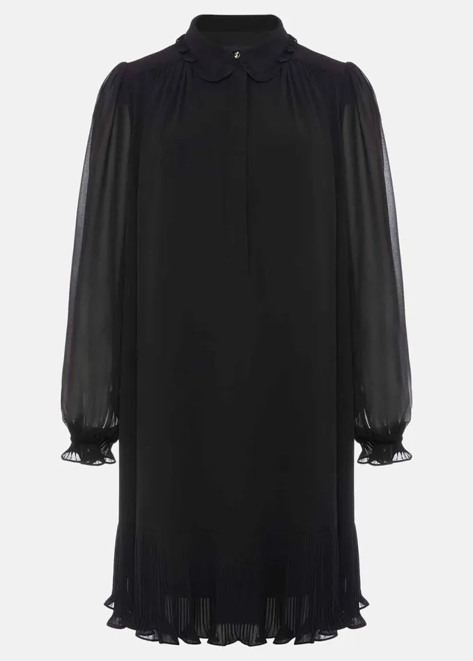 Phase Eight April Pleat Dress Black Women Dresses