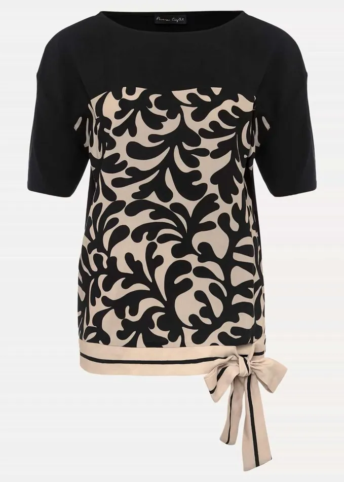 Phase Eight Arie Abstract Top Stoneblack Women Tops and TShirts