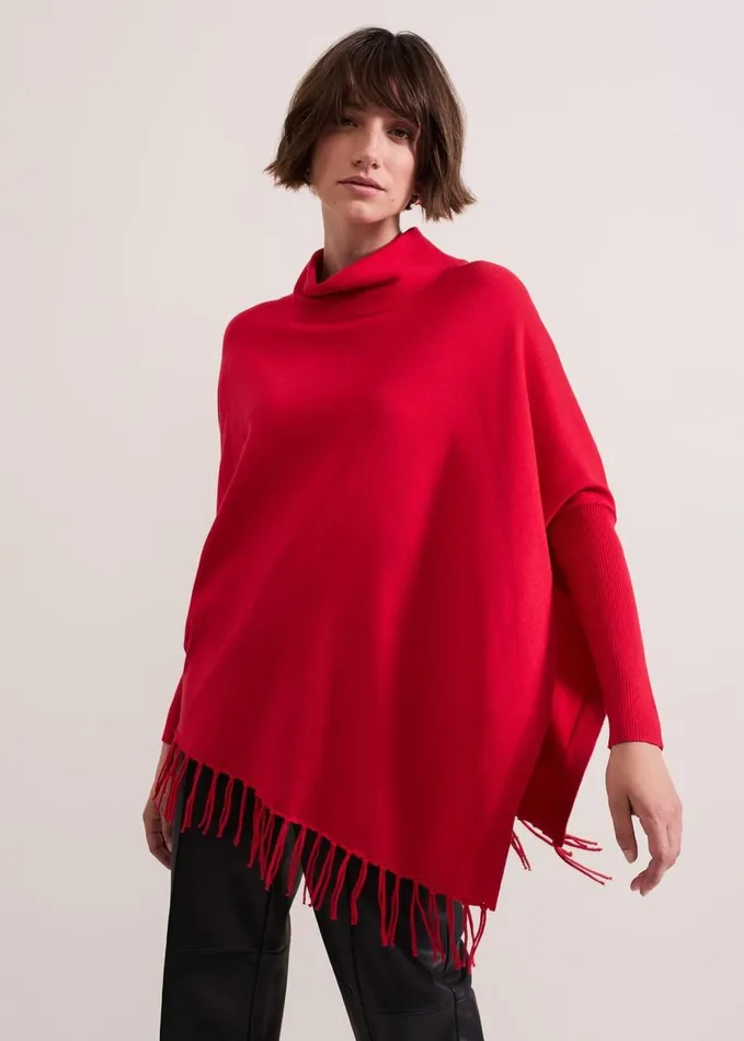 Phase Eight Athena Tassel Knit Red Women Knitwear