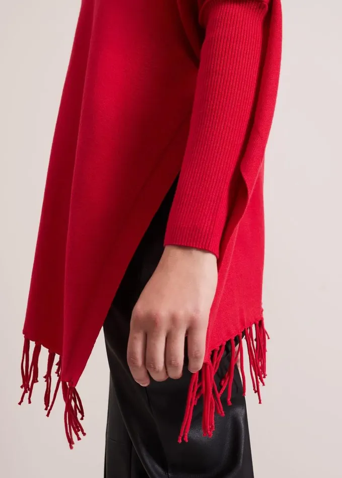 Phase Eight Athena Tassel Knit Red Women Knitwear
