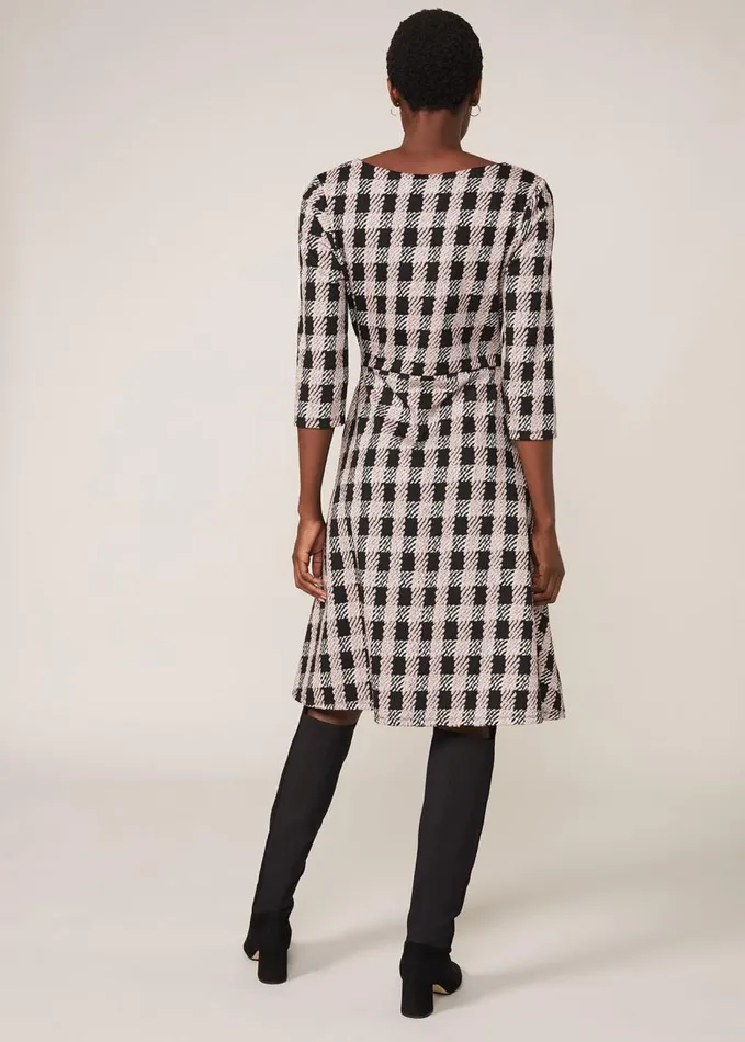 Phase Eight Ava Check Tie Waist Dress Blackpink Women Dresses