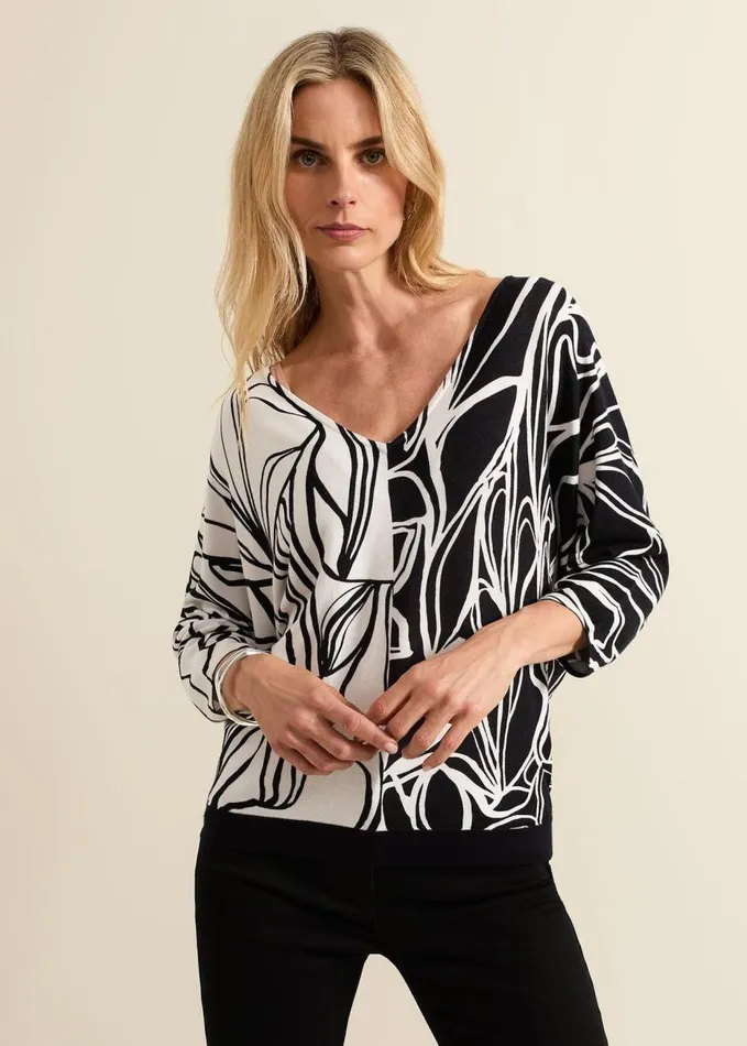 Phase Eight Ava Floral Print Colour Block Jumper Multicoloured Women Knitwear