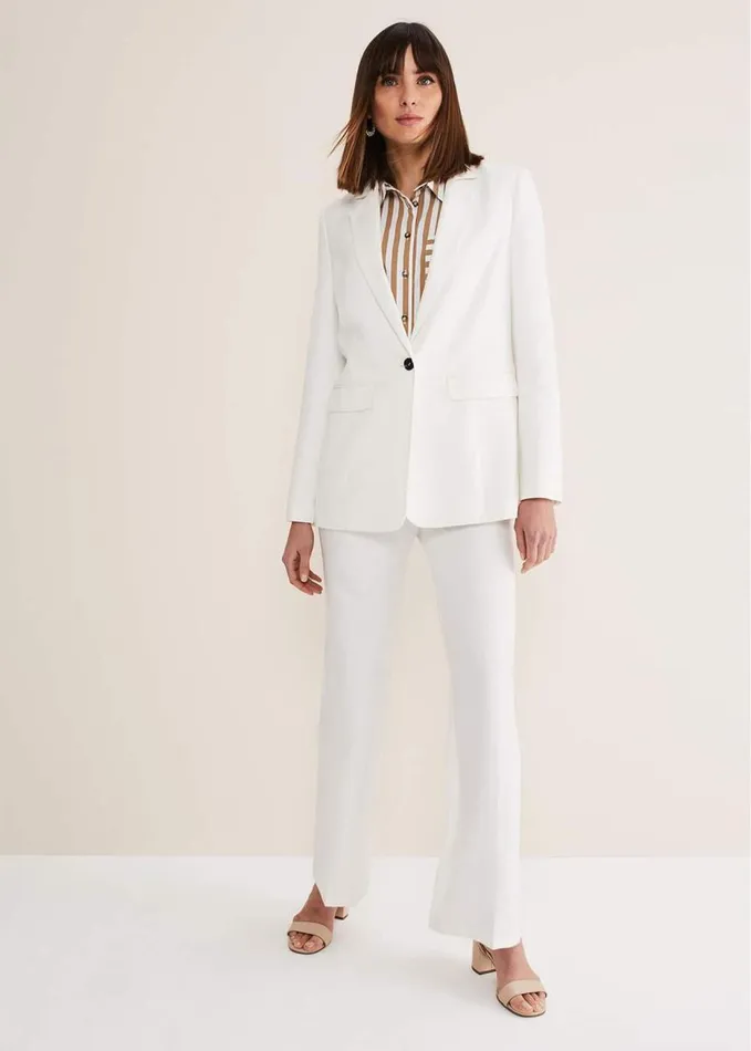 Phase Eight Bianca Blazer Coord Ivory Women Coats