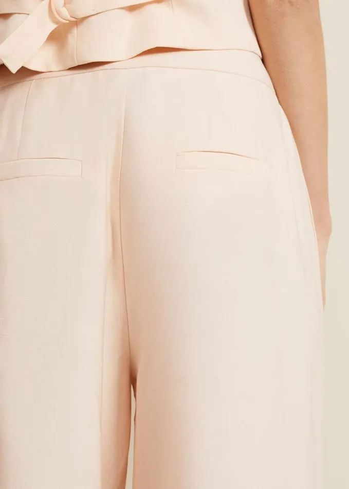 Phase Eight Bianca Wide Leg Peach Trouser Coral Women Trousers