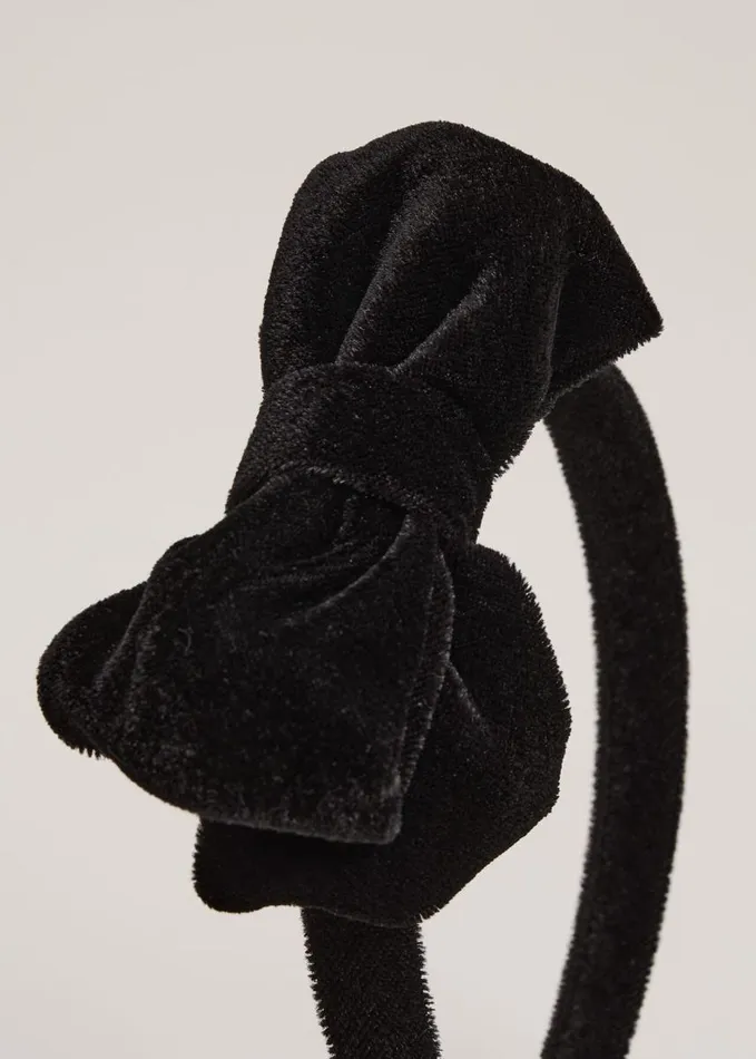 Phase Eight Black Velvet Headbad Black Women Fascinators and Hats