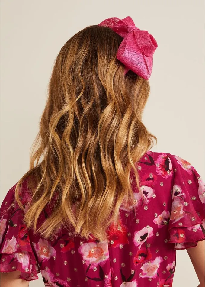 Phase Eight Bow Padded Headband Bright Pink Women Fascinators and Hats
