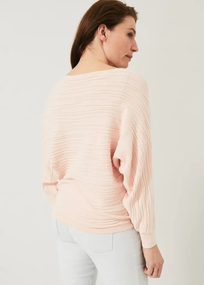 Phase Eight Brody Textured Knit Top Pink Women Knitwear