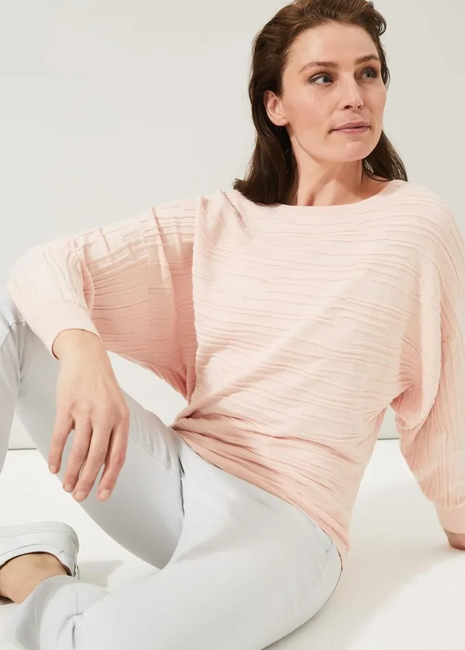 Phase Eight Brody Textured Knit Top Pink Women Knitwear