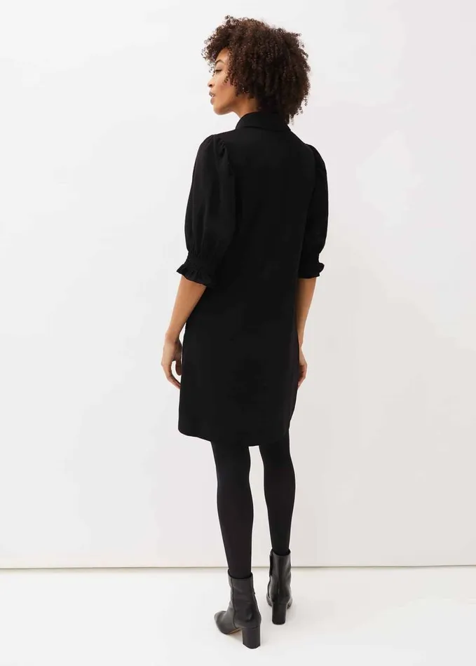 Phase Eight Candice Puff Sleeve Dress Black Women Dresses