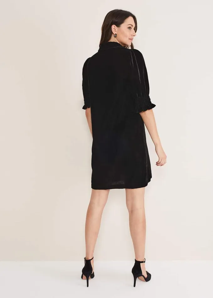 Phase Eight Candice Velvet Dress Black Women Dresses