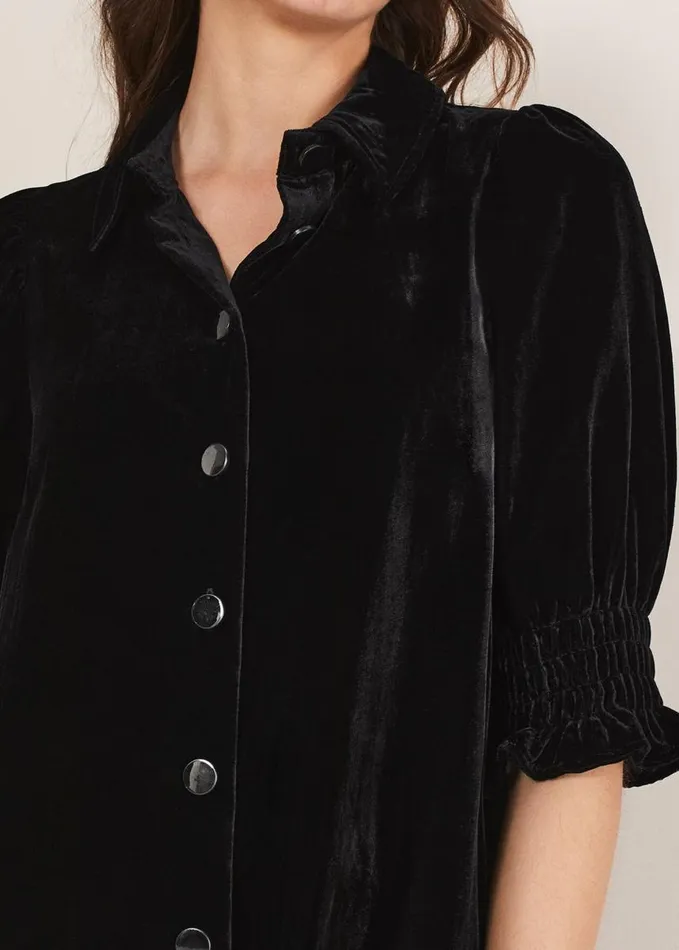 Phase Eight Candice Velvet Dress Black Women Dresses