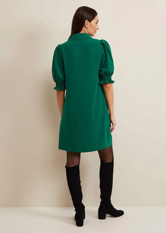 Phase Eight Candice Zip Swing Dress Green Women Dresses
