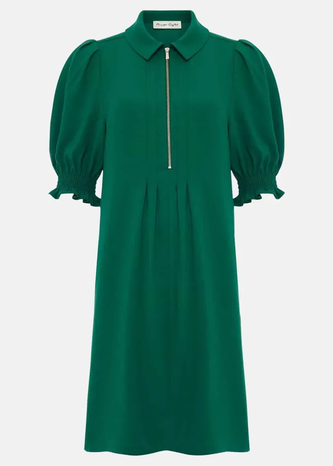 Phase Eight Candice Zip Swing Dress Green Women Dresses
