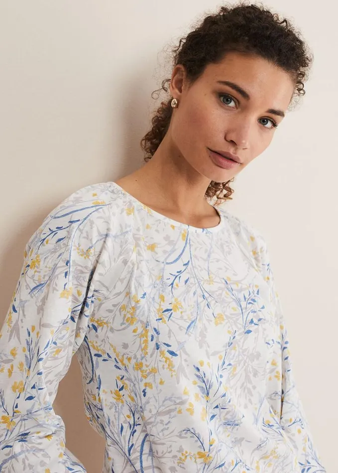 Phase Eight Candie Watercolour Top Multicoloured Women Tops and TShirts