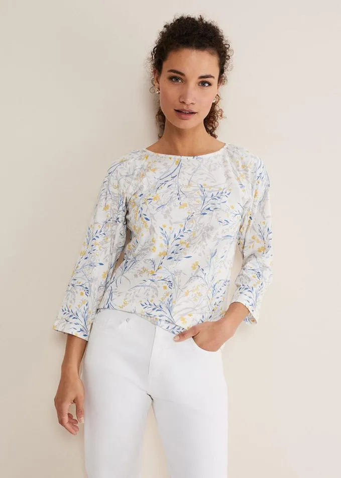 Phase Eight Candie Watercolour Top Multicoloured Women Tops and TShirts