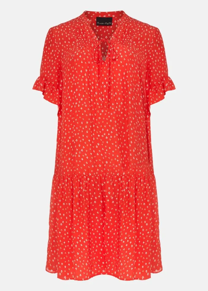 Phase Eight Cassia Print Swing Dress Red Women Dresses