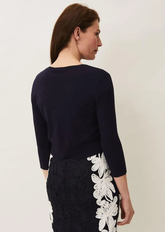 Phase Eight Catie Cardigan Navy Women Knitwear