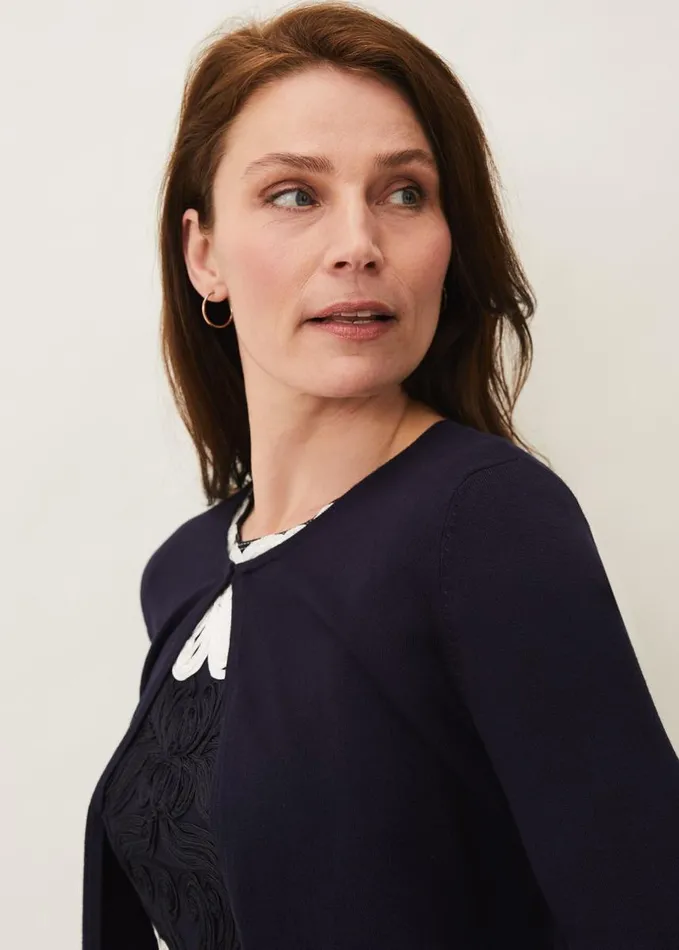 Phase Eight Catie Cardigan Navy Women Knitwear