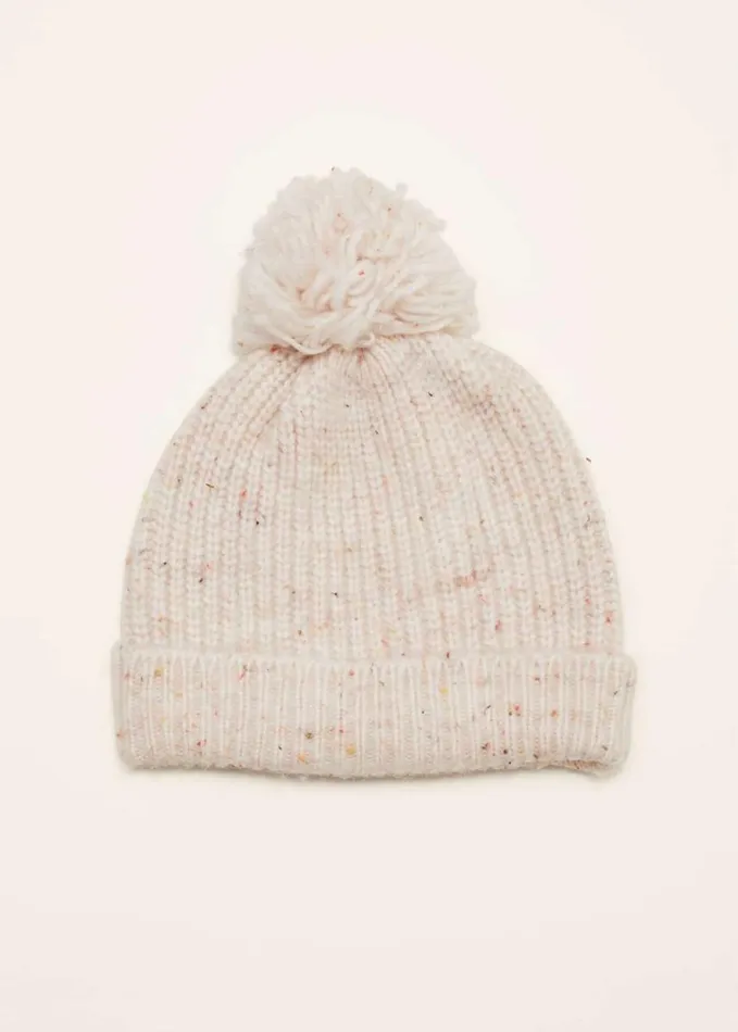 Phase Eight Cattie Ribbed Beanie Hat Neutral Women Fascinators and Hats