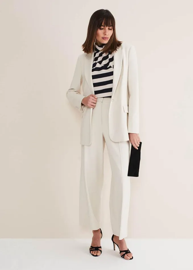 Phase Eight Celyn Single Breasted Blazer Almond Women Jackets