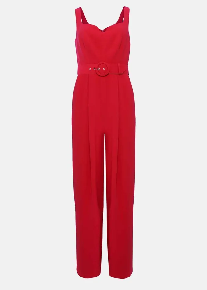 Phase Eight Charlize Belted Jumpsuit Coral Women Dresses