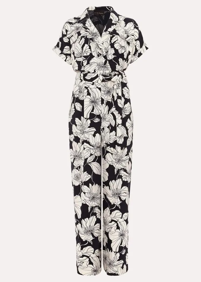 Phase Eight Constance Floral Jumpsuit Navyivory Women Dresses