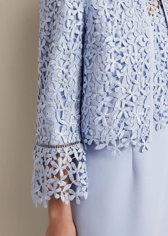 Phase Eight Daisy Lace Jacket Pale Blue Women Jackets