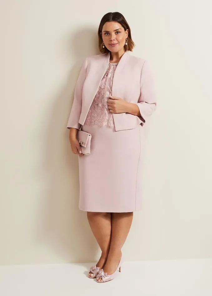 Phase Eight Daisy Peplum Jacket Pale Pink Women Jackets